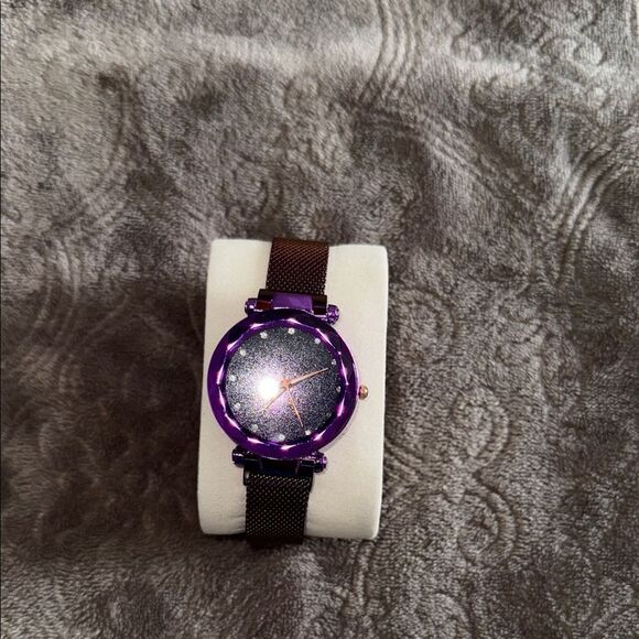Purple Watch with Glitter Dial - Picture 1 of 5